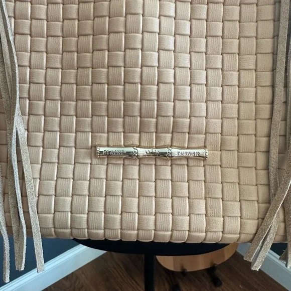 NWT Elaine Turner Elegant Two Tone Tan Suede & Leather Quilted Boho Bag - Picture 4 of 9